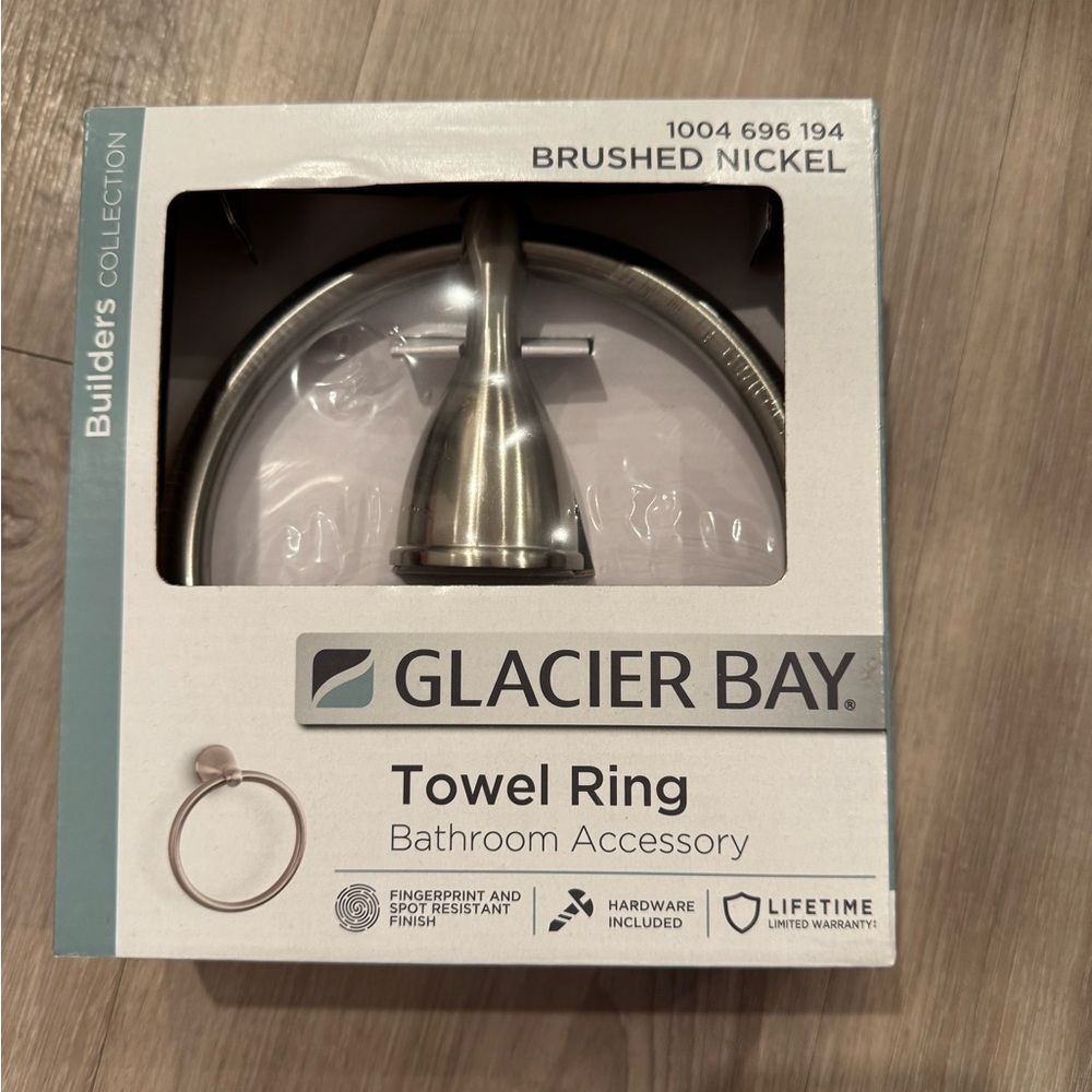 Glacier Bay Brushed Nickel Towel Ring